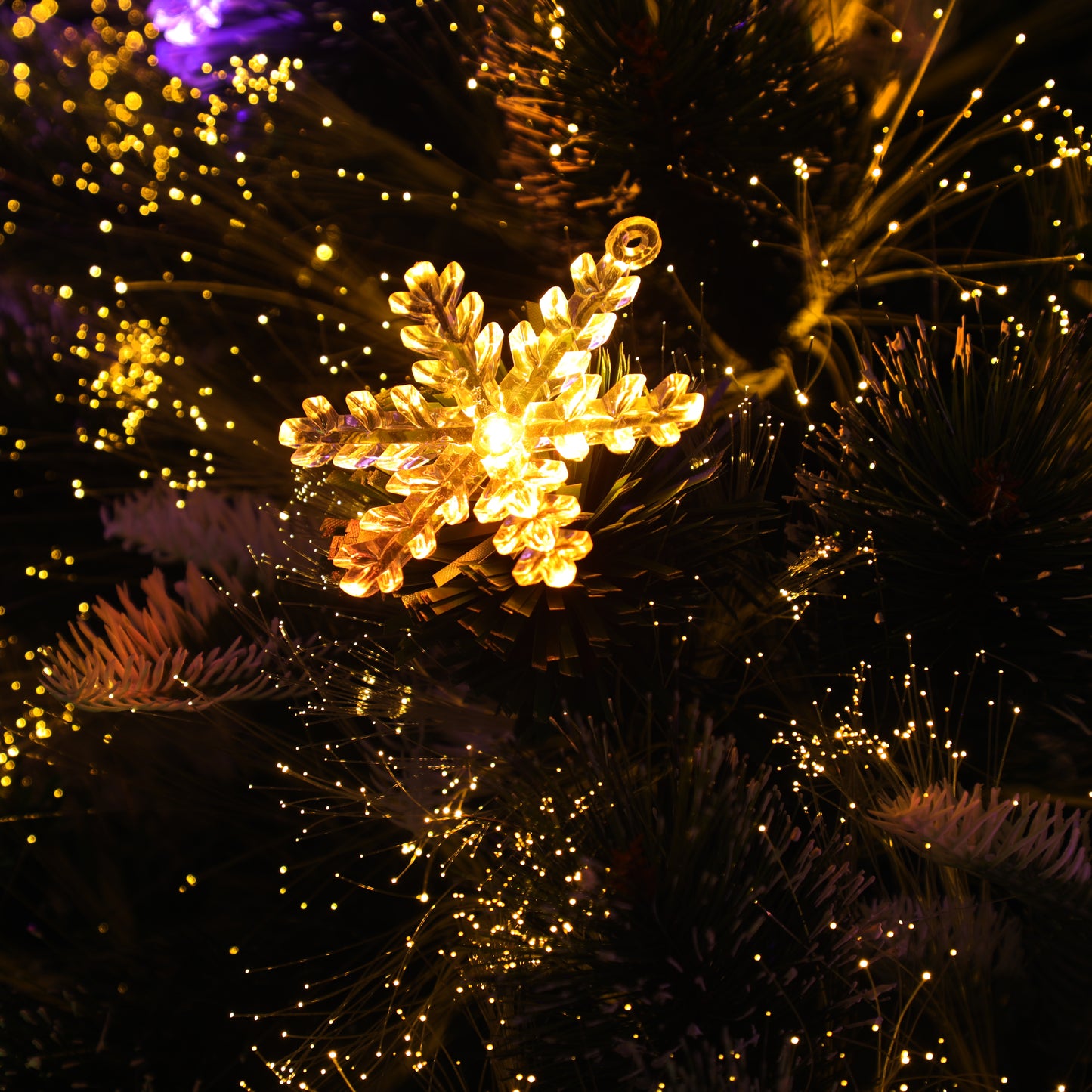 Árbol de Navidad Estrella Infinita de Fibra Óptica Mágica | Colección Exclusiva Edición de Lujo con Paquete Completo
