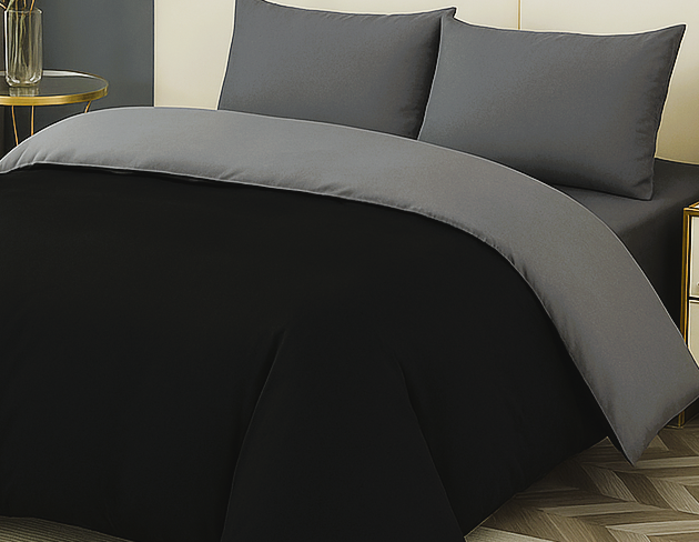 Funda Plumón AB Reversible Conjunto de Cama 4 Piezas Minimalista Elegante Moderno