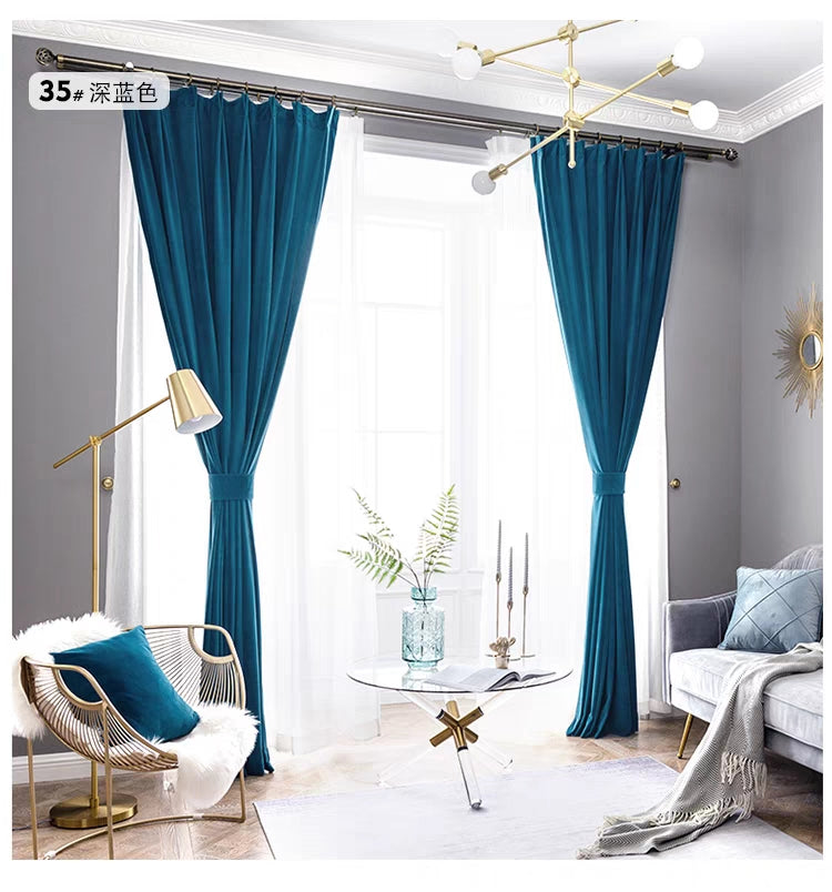 Cortinas Terciopelo Lujo Ligero Simple Y Multifunción 150x230 1paño