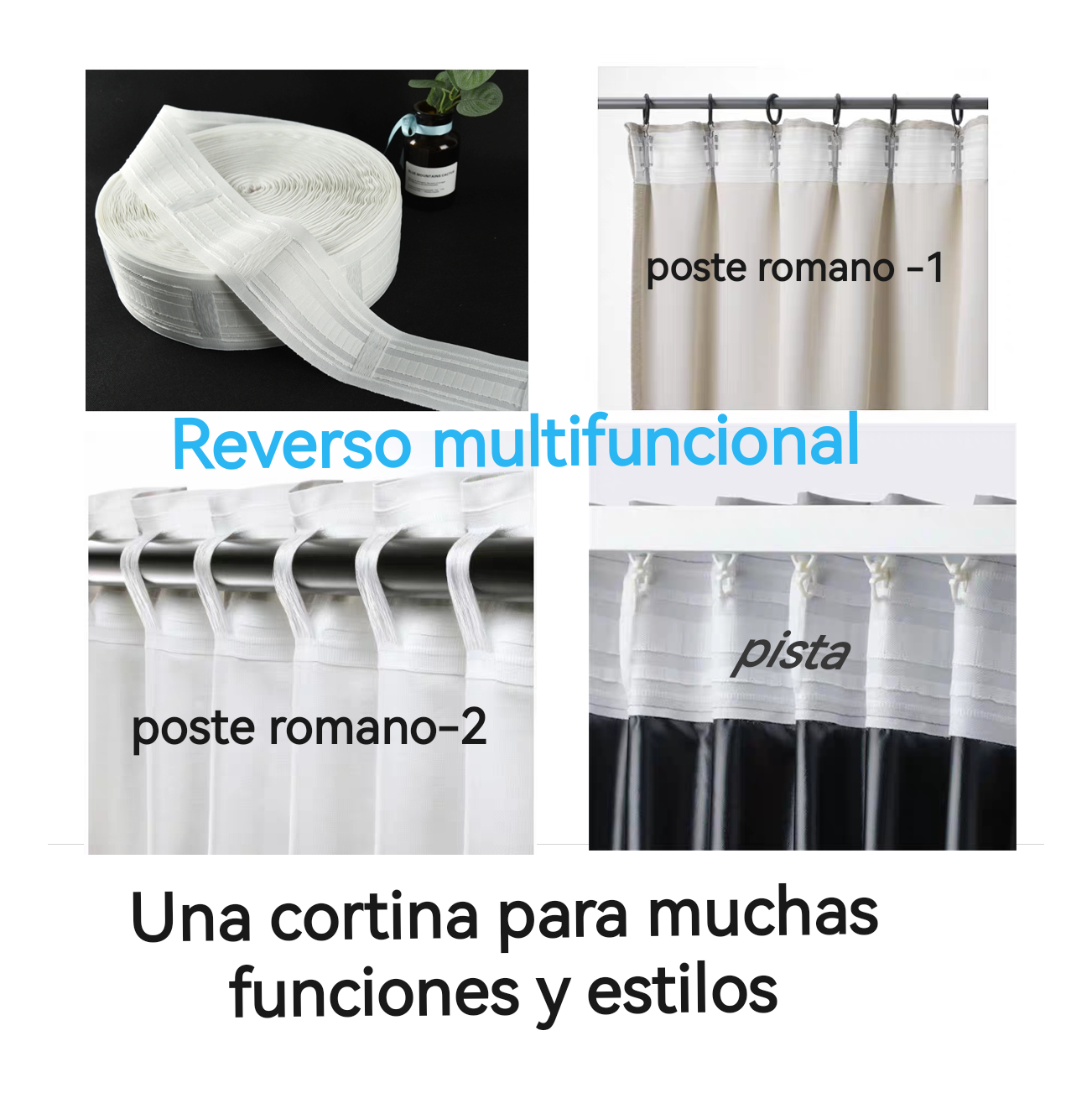 Cortinas Multifuncional Blackout Ensanchar Espesar 270x230cm JUEGO DE 3