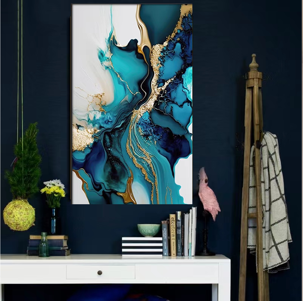 Cuadro Ligero Lujo Moderno Hecho A Mano Diamante 70x120cm