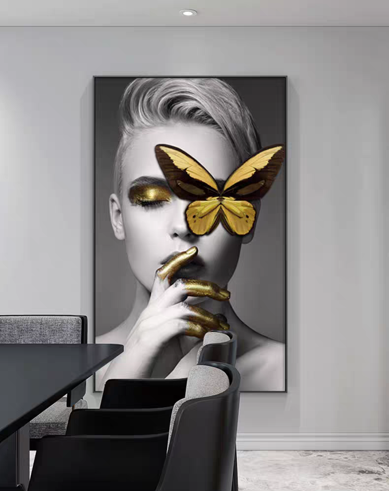 Cuadro Ligero Lujo Moderno Hecho A Mano Diamante 70x120cm
