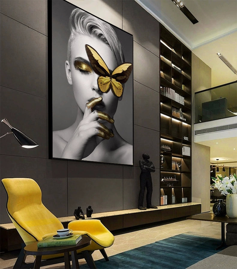 Cuadro Ligero Lujo Moderno Hecho A Mano Diamante 70x120cm