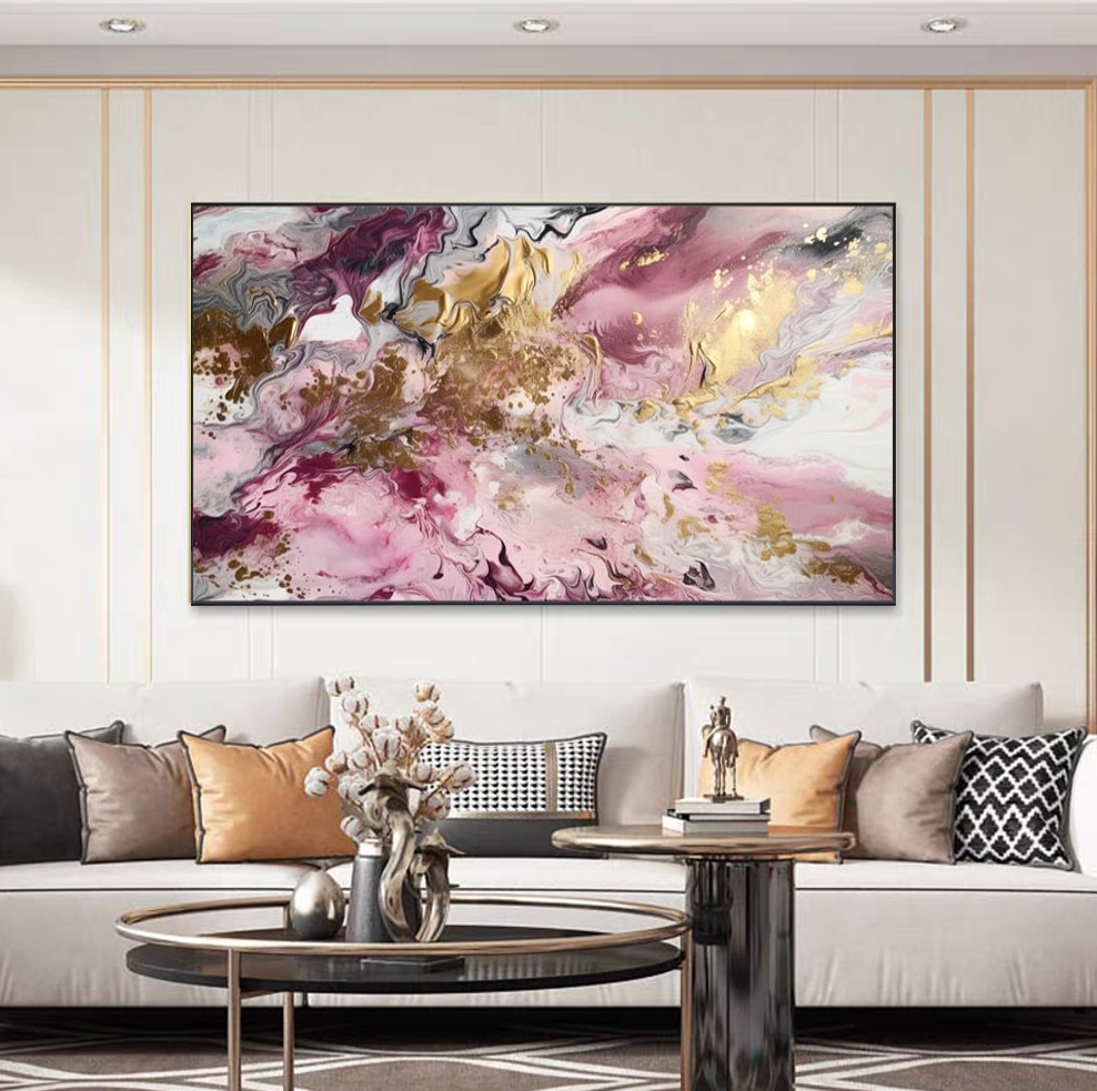 Cuadro Ligero Lujo Moderno Hecho A Mano Diamante 70x120cm