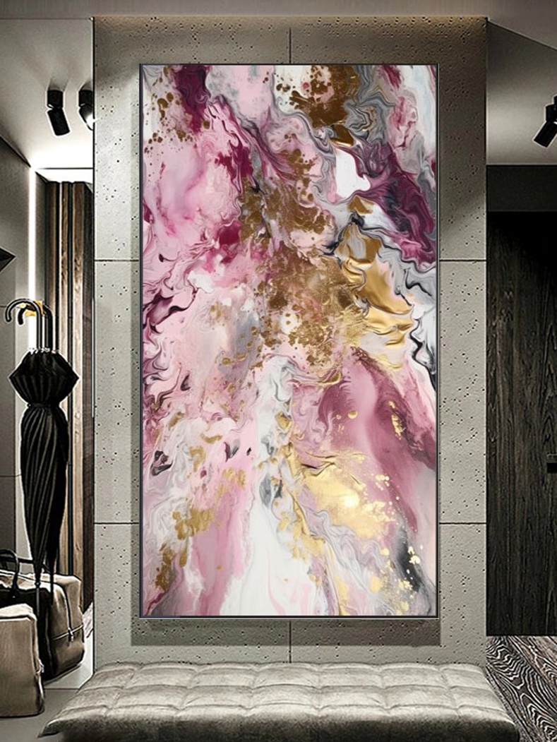 Cuadro Ligero Lujo Moderno Hecho A Mano Diamante 70x120cm