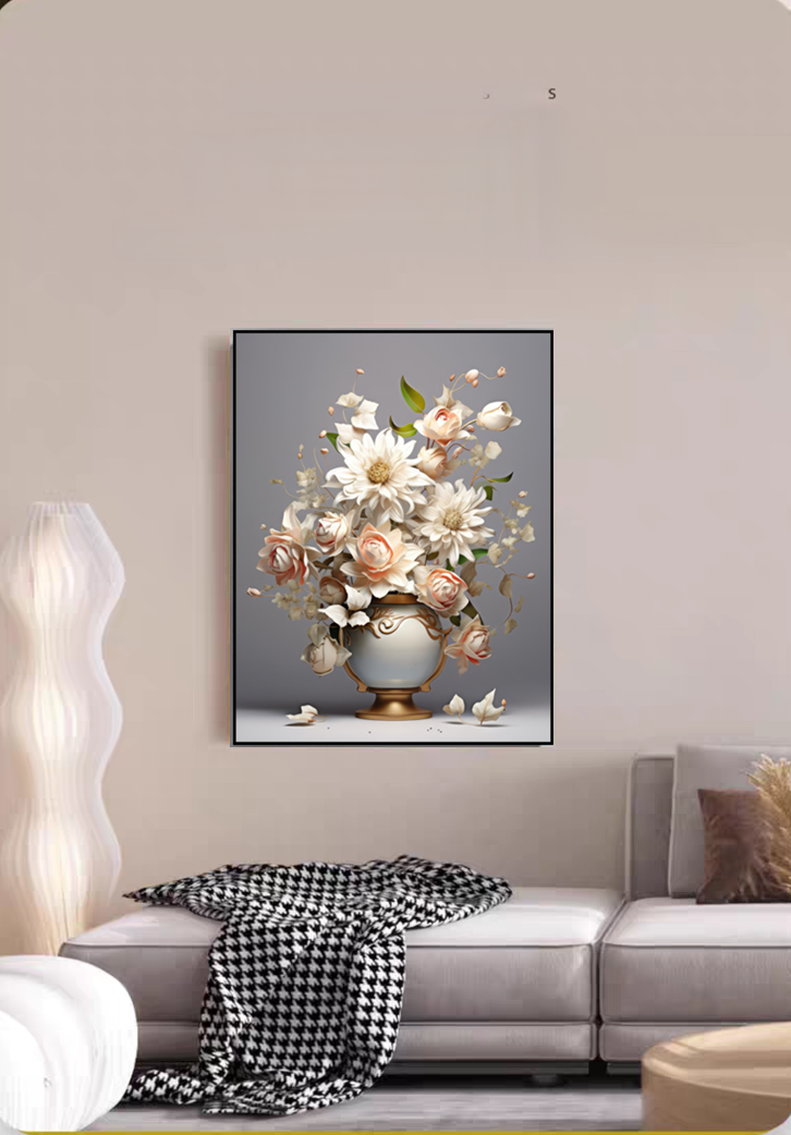Cuadro Fondo Porcelánico Cristal Lujo Luz Moderna 40x50cm
