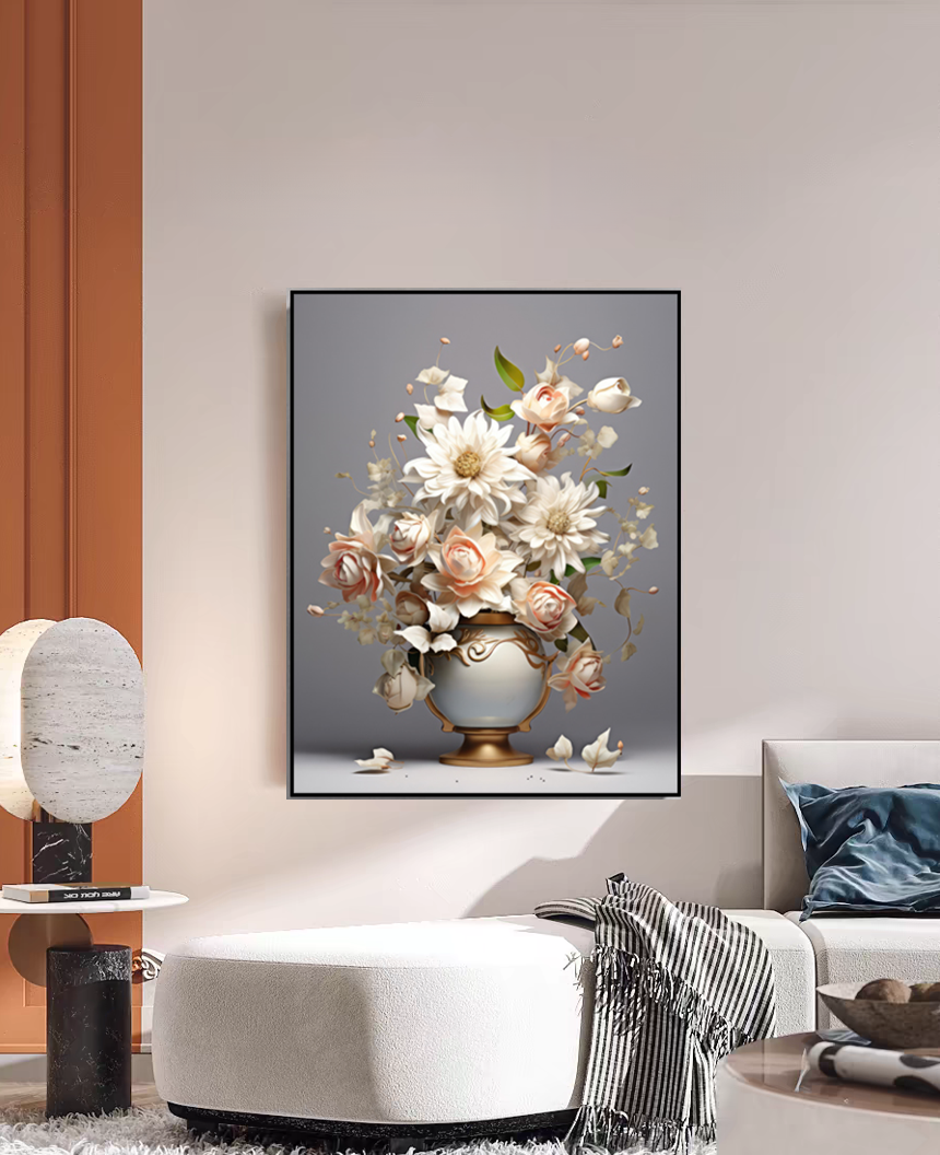 Cuadro Fondo Porcelánico Cristal Lujo Luz Moderna 40x50cm