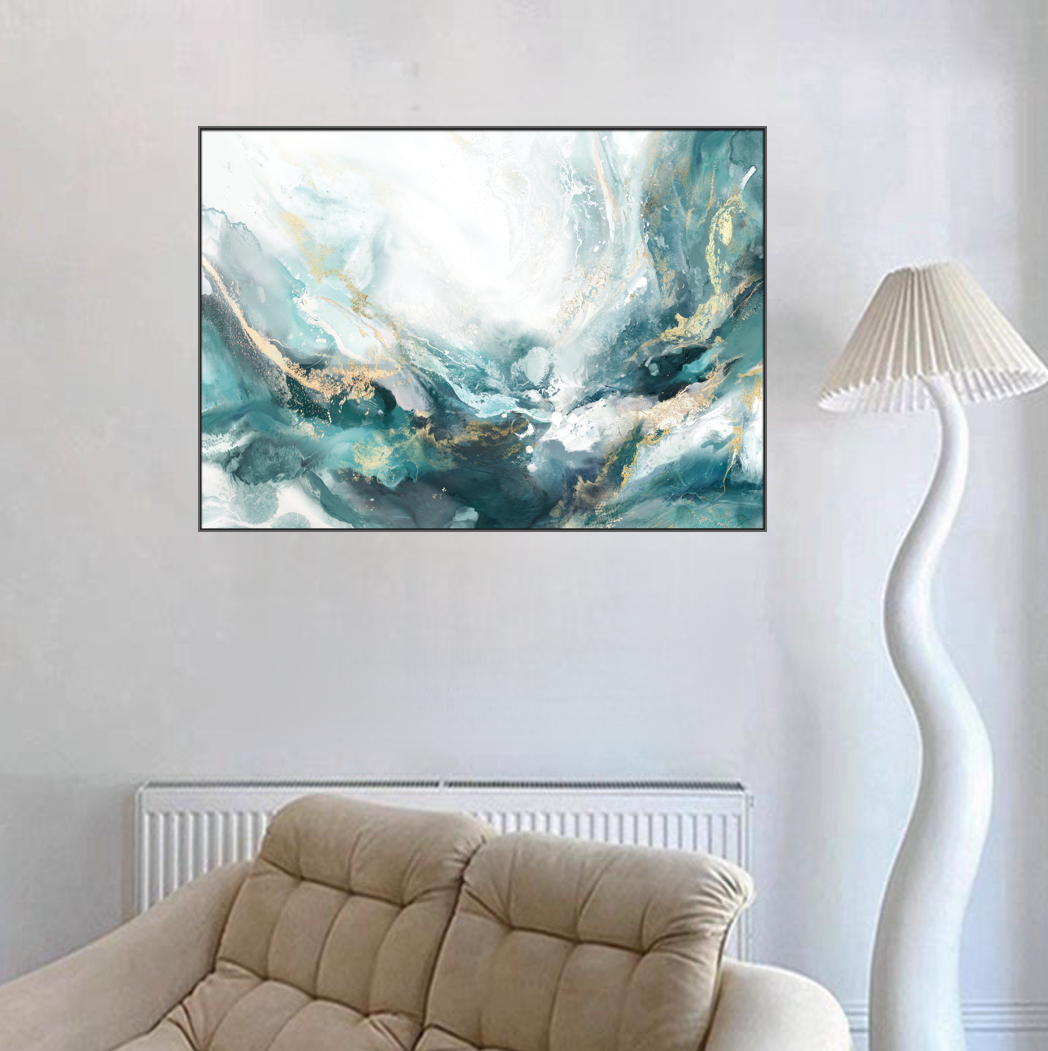 Cuadro Fotomural de piedra de cristal con incrustaciones a mano, abstracto, moderno y de lujo ligero
