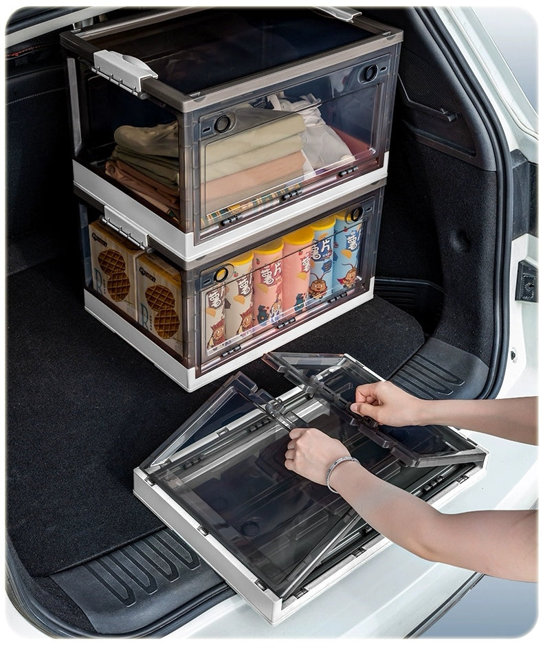 Caja de almacenamiento plegable multifuncional de 3 puertas en colores contrastantes