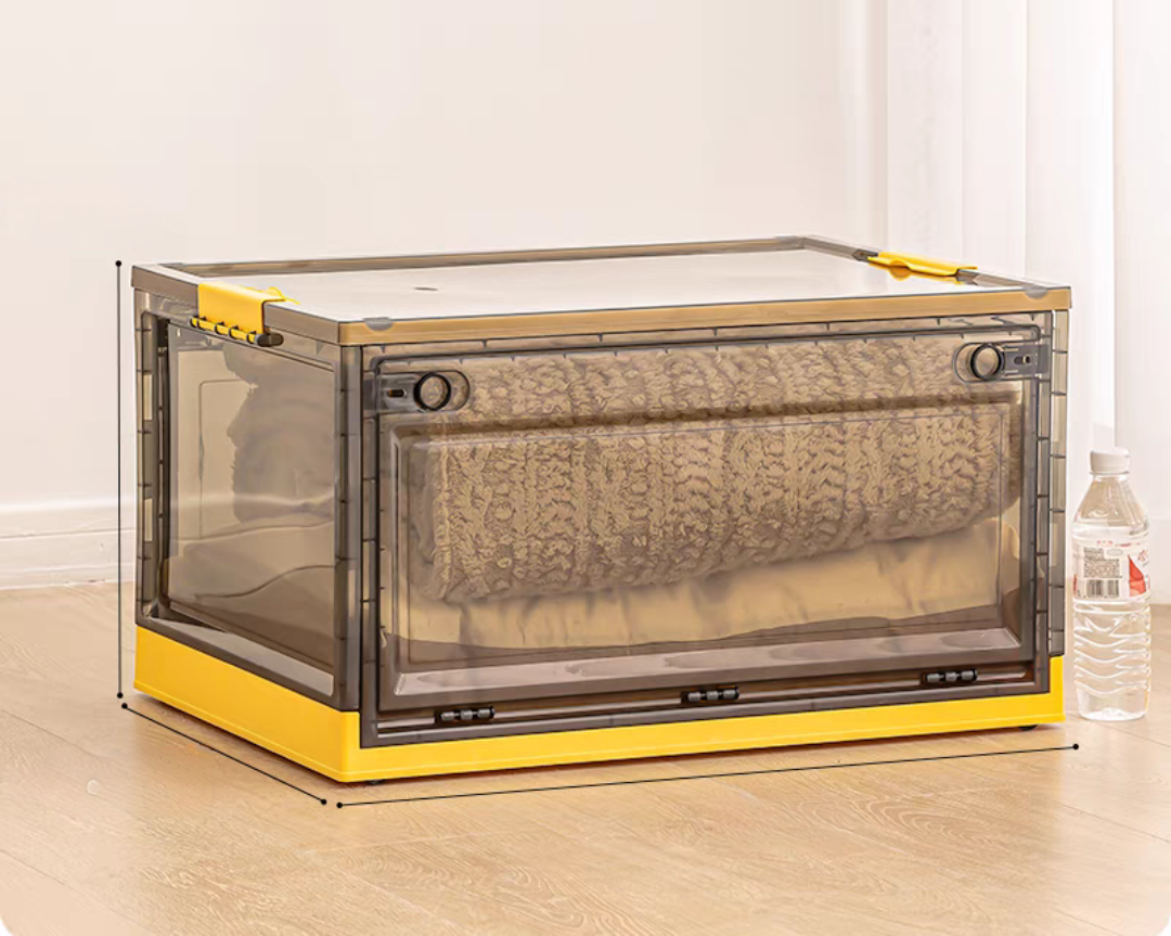 Caja de almacenamiento plegable multifuncional de 3 puertas en colores contrastantes