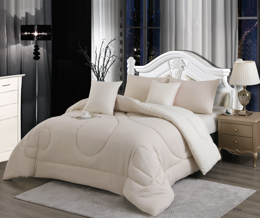 Plumón Edredón REVERSIBLE en colores contrastantes para primavera juego de 6 piezas