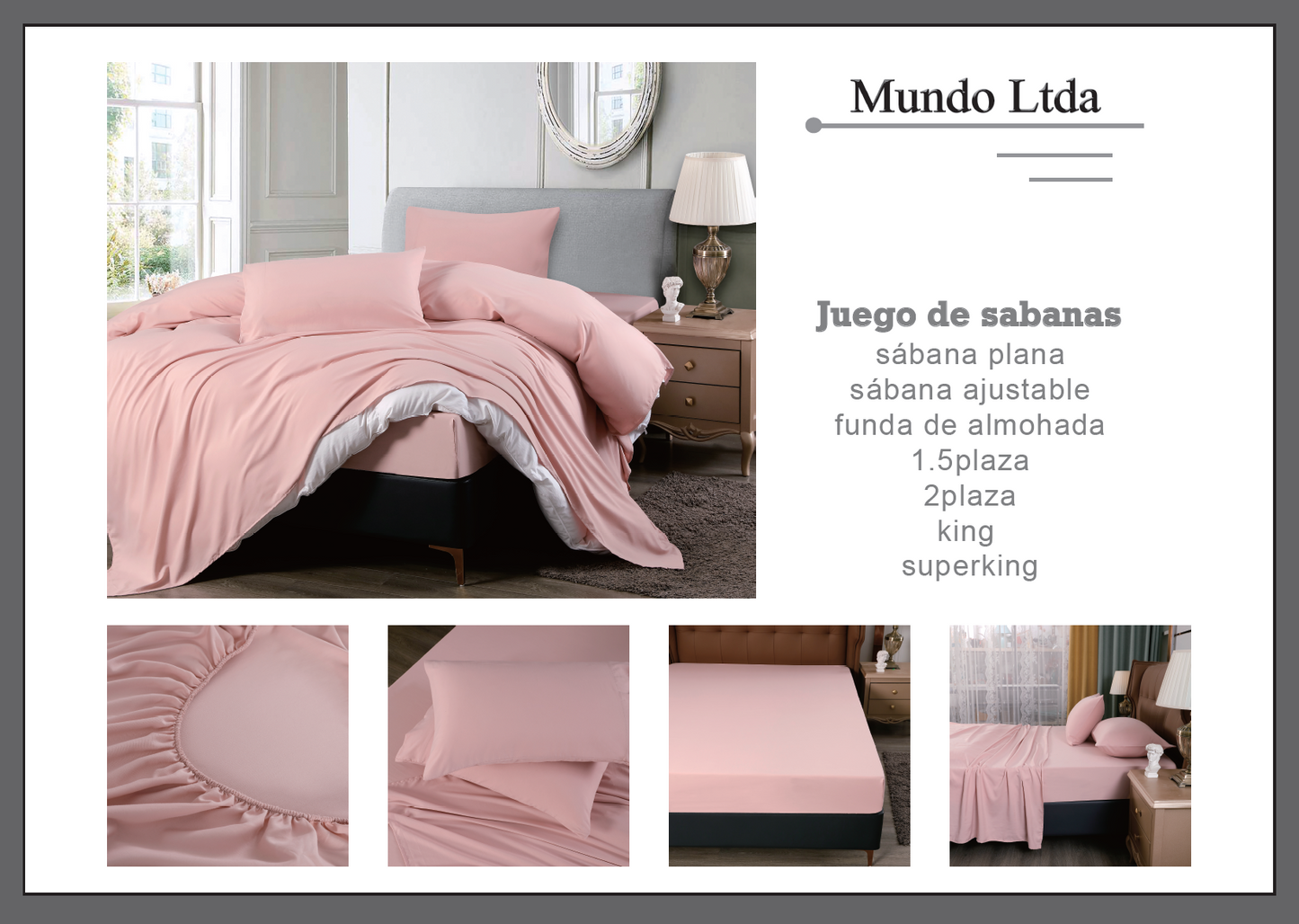 Juego De Sabanas Color Sólido Simple Lavable A Máquina juego de 6pcs