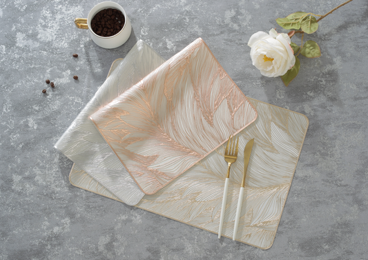 Mantel Individuals Plumas En Relieve Aislamiento Térmico