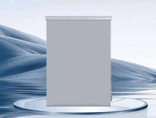 Cortina Roller Revestimiento ecológico Imitación de lino 100% Cenefa de aluminio curvada de alta resistencia