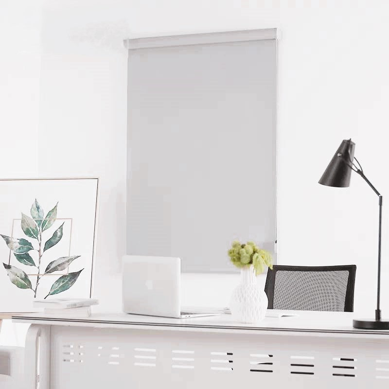 Cortina Roller Revestimiento ecológico Imitación de lino 100% Cenefa de aluminio curvada de alta resistencia