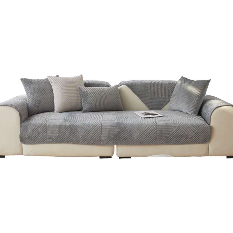 Funda De Sofa Ligera De Lujo Clasica Moda Holandesa Terciopelo Antideslizante (Enamorarse)