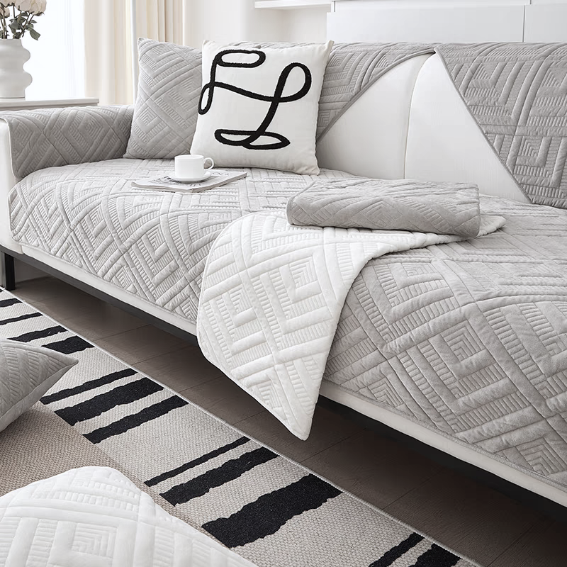 Funda De Sofa Ligera De Lujo Clasica Moda Holandesa Terciopelo Antideslizante(ZUOAN)