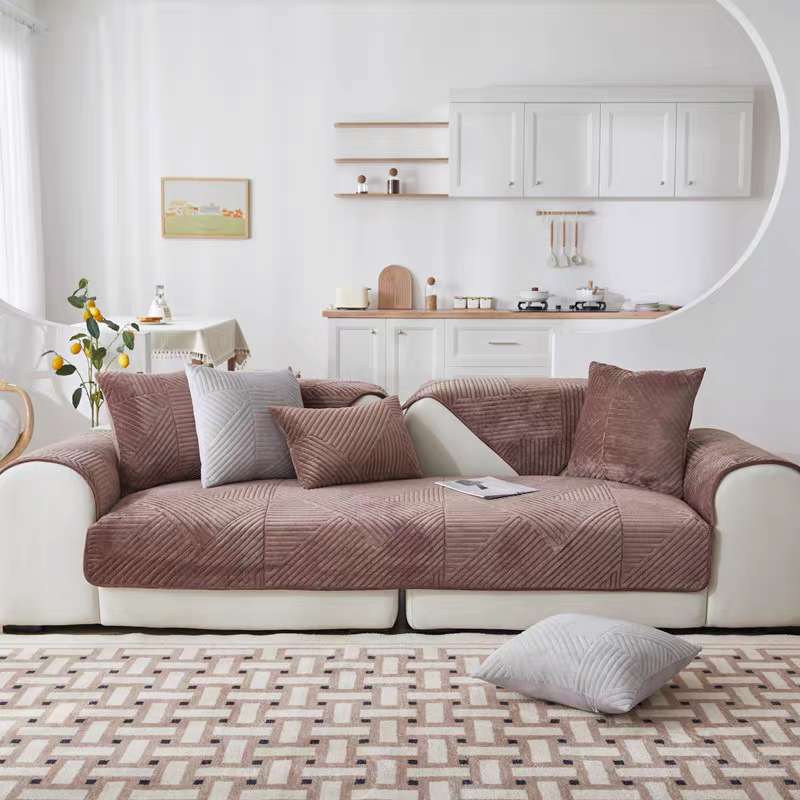 Funda De Sofa Ligera De Lujo Clasica Moda Holandesa Terciopelo Antideslizante (Enamorarse)