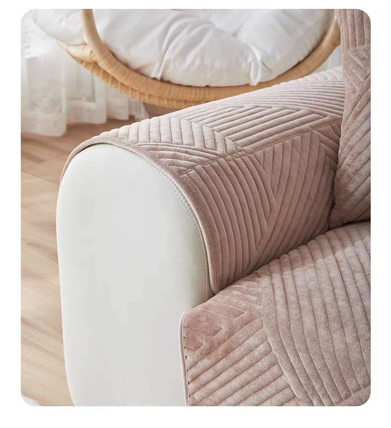 Funda De Sofa Ligera De Lujo Clasica Moda Holandesa Terciopelo Antideslizante (Enamorarse)