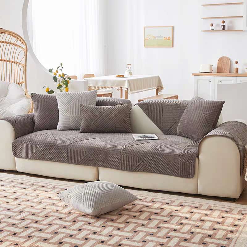 Funda De Sofa Ligera De Lujo Clasica Moda Holandesa Terciopelo Antideslizante (Enamorarse)