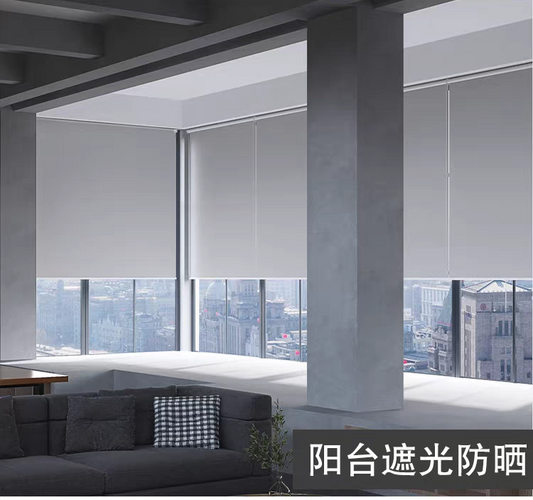 Cortina Roller 100% Blackout Revestimiento similar al lino, aislamiento térmico, reducción de ruido, impermeable, a prueba de moho.