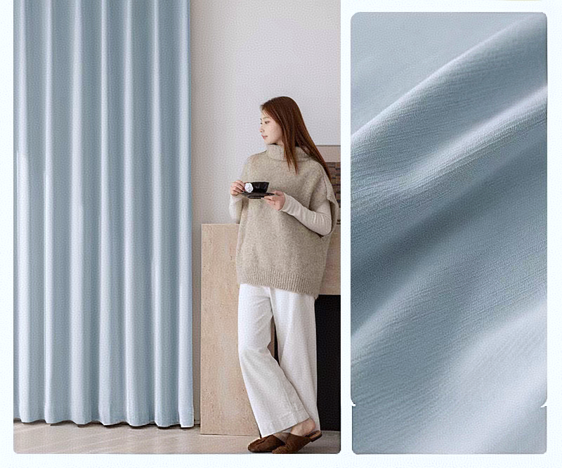 Cortina 90%Blackout 200x230cm Extra Ancha Chenille Doble Cara paño