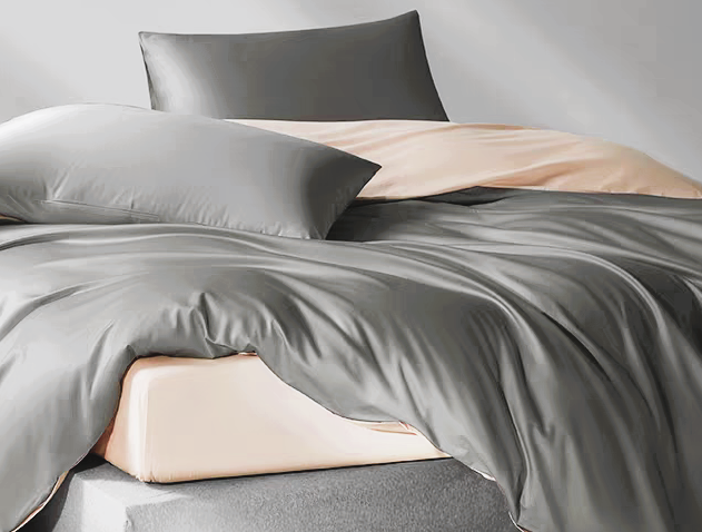 Funda Plumón AB Reversible Conjunto de Cama 4 Piezas Minimalista Elegante Moderno