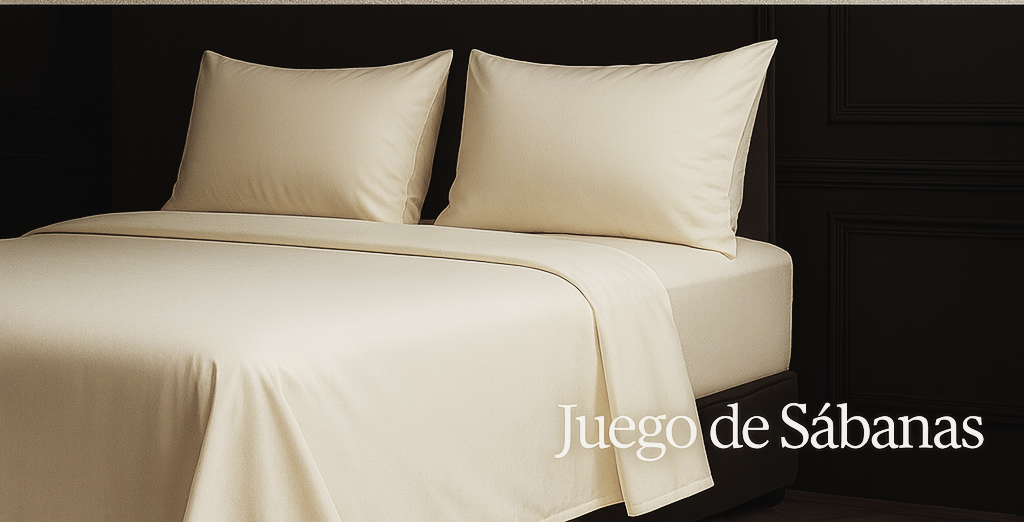 Juego De Sábanas 100% Algodón Minimalista Lujo Minimalista y Sofisticado 4pcs