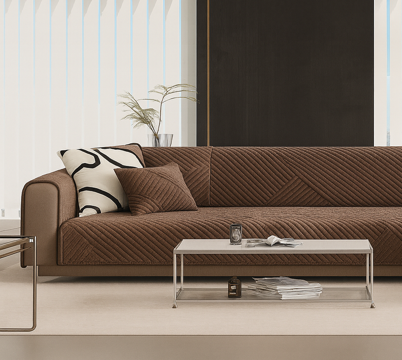 Funda De Sofa Ligera De Lujo Clasica Moda Holandesa Terciopelo Antideslizante (Enamorarse)