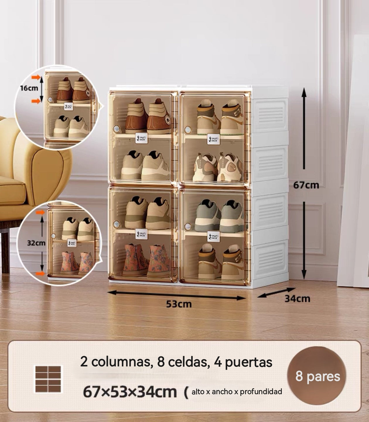 Armario zapatero plegable sin instalación original MAYI BOX