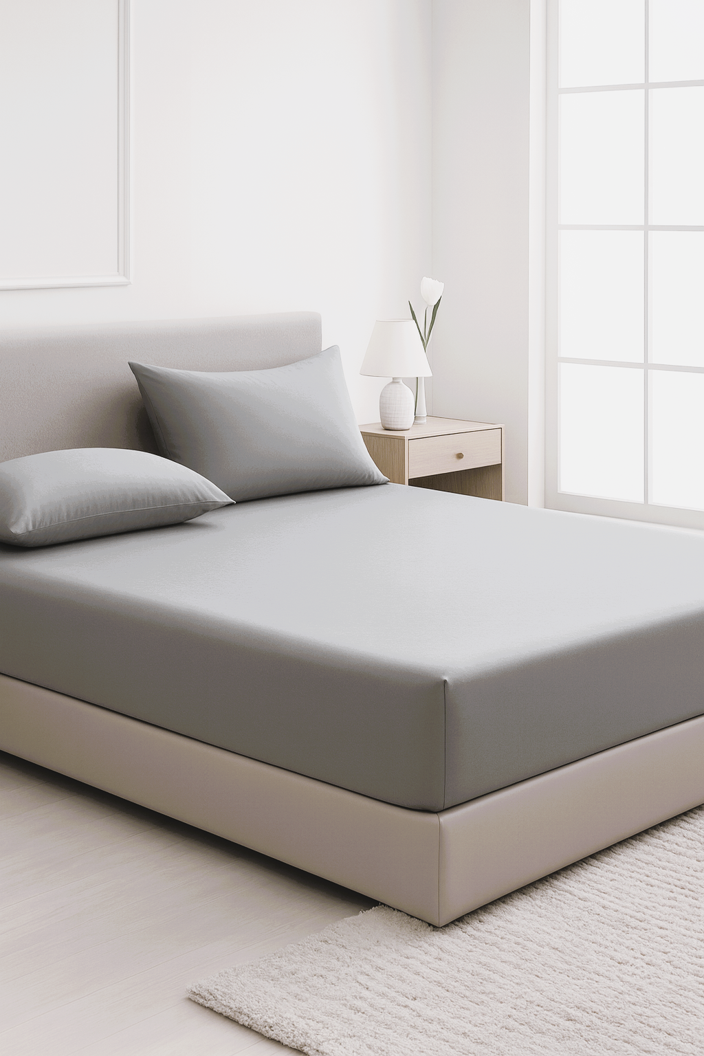 Funda Plumón AB Reversible Conjunto de Cama 4 Piezas Minimalista Elegante Moderno