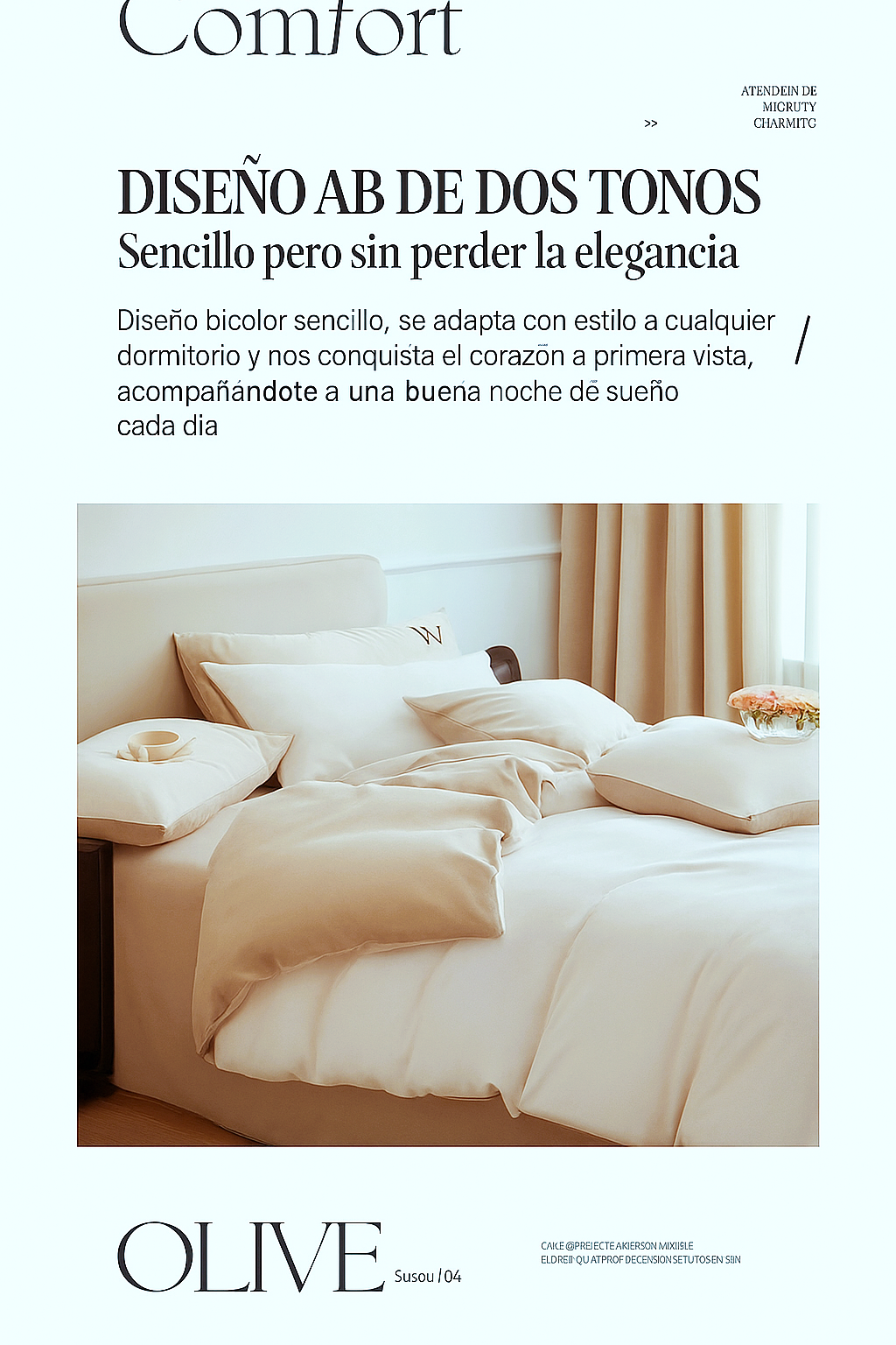 Funda Plumón 4 Pcs Reversible 100% Algodón Premium Minimalista Moderno Sofisticado Lujo Ligero