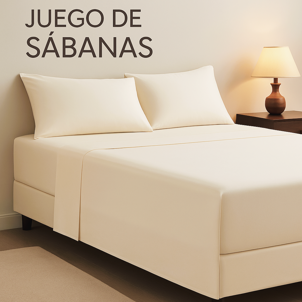 Juego De Sábanas 100% Algodón Minimalista Lujo Minimalista y Sofisticado 4pcs