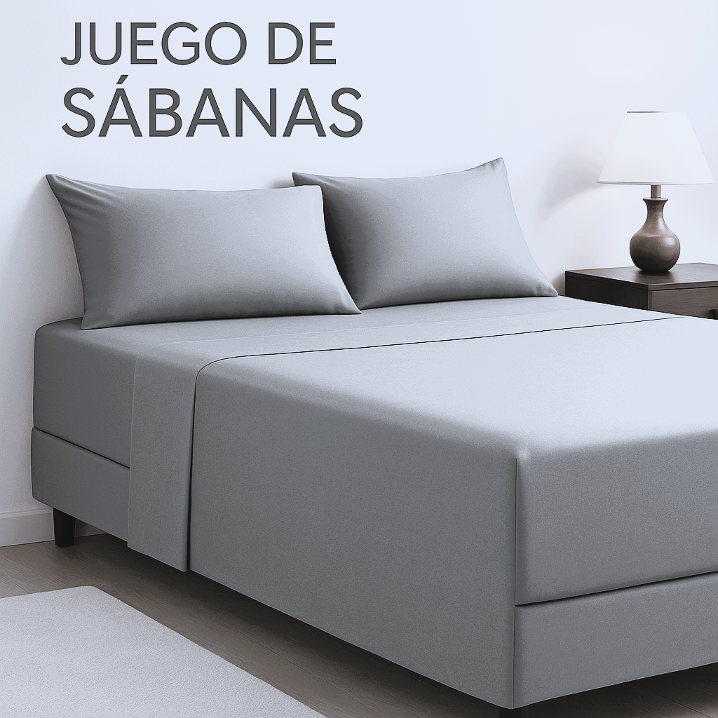 Juego De Sábanas 100% Algodón Minimalista Lujo Minimalista y Sofisticado 4pcs