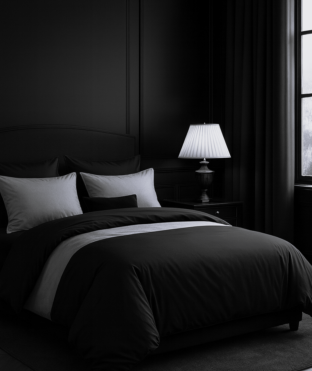 Funda Plumón AB Reversible Conjunto de Cama 4 Piezas Minimalista Elegante Moderno