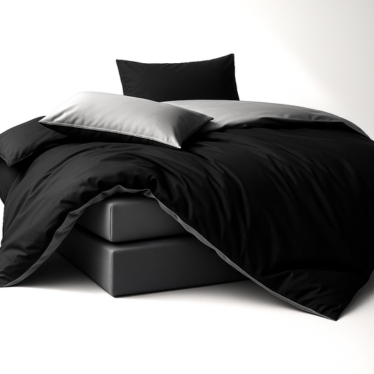 Funda Plumón AB Reversible Conjunto de Cama 4 Piezas Minimalista Elegante Moderno