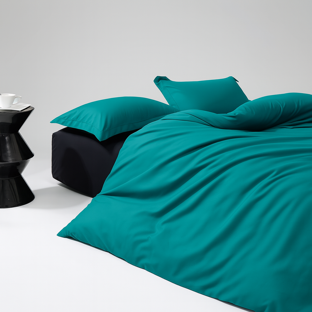 Funda Plumón AB Reversible Conjunto de Cama 4 Piezas Minimalista Elegante Moderno