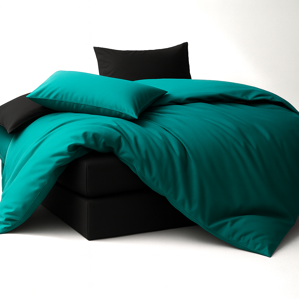 Funda Plumón AB Reversible Conjunto de Cama 4 Piezas Minimalista Elegante Moderno