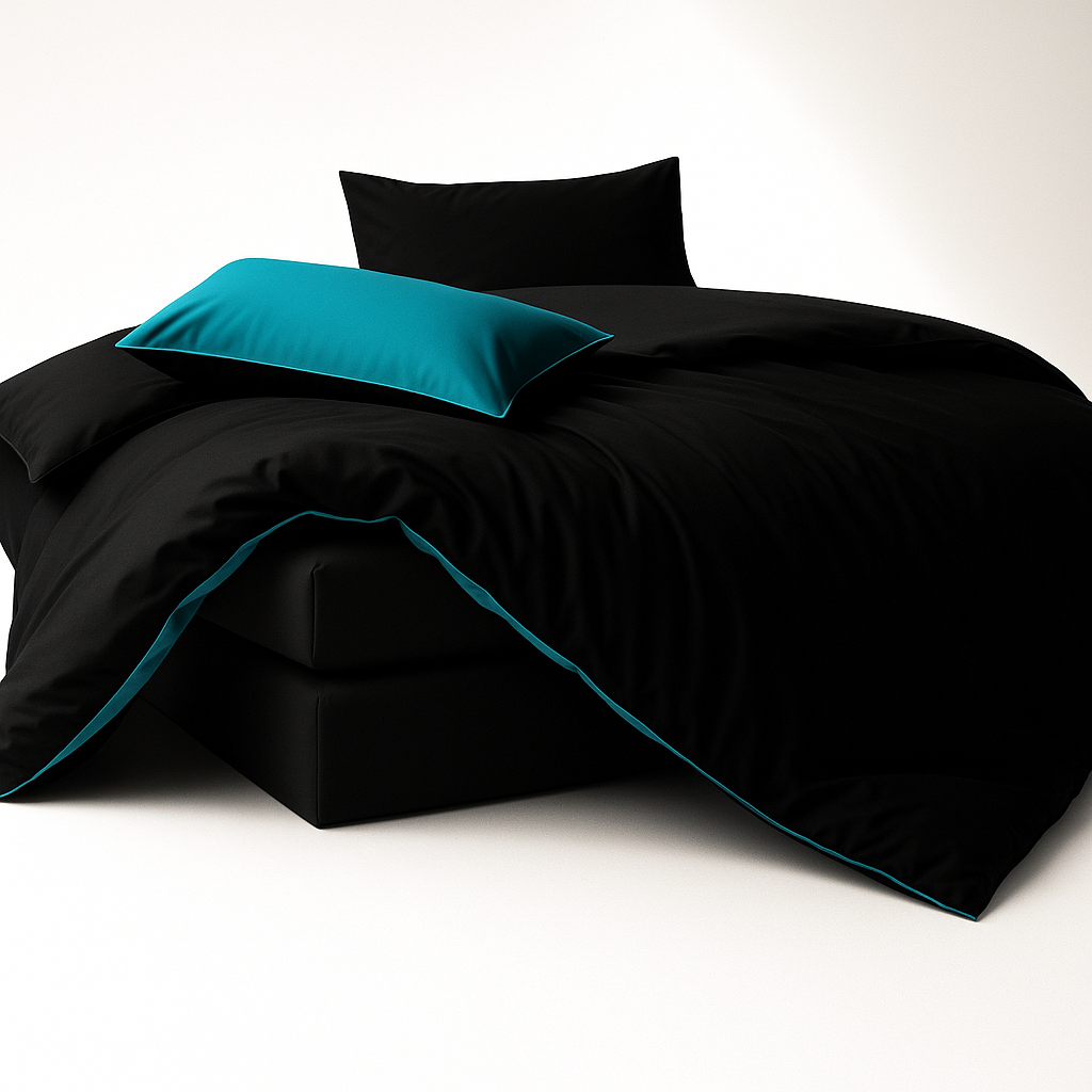 Funda Plumón AB Reversible Conjunto de Cama 4 Piezas Minimalista Elegante Moderno