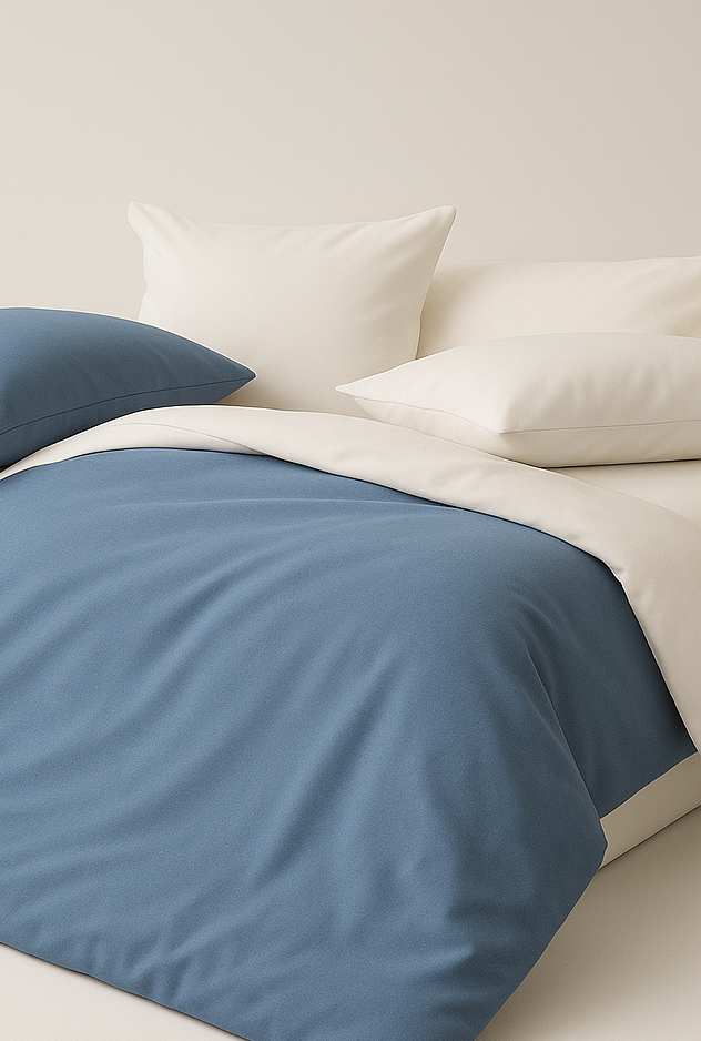 Funda Plumón AB Reversible Conjunto de Cama 4 Piezas Minimalista Elegante Moderno
