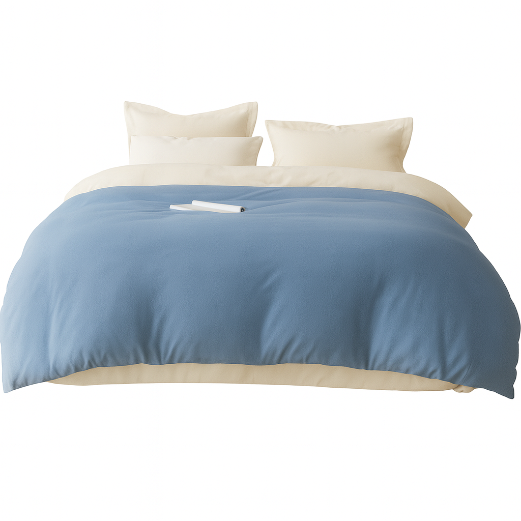 Funda Plumón AB Reversible Conjunto de Cama 4 Piezas Minimalista Elegante Moderno