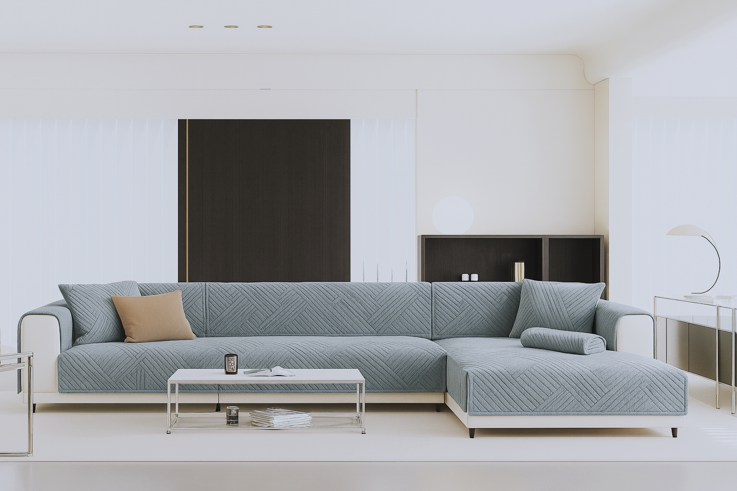 Funda De Sofa Ligera De Lujo Clasica Moda Holandesa Terciopelo Antideslizante(ZUOAN)