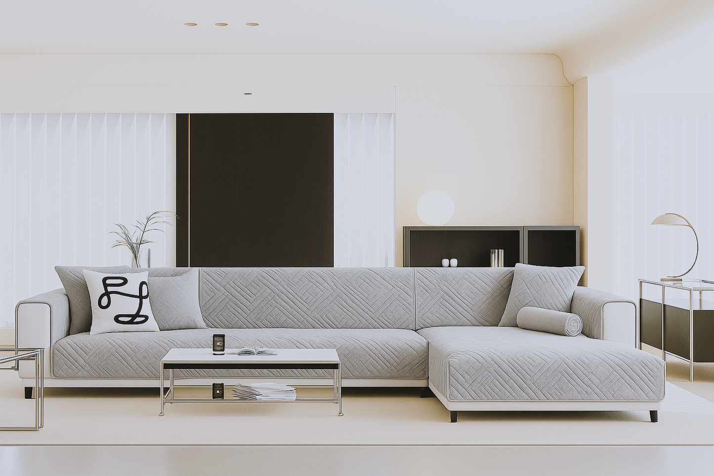 Funda De Sofa Ligera De Lujo Clasica Moda Holandesa Terciopelo Antideslizante(ZUOAN)