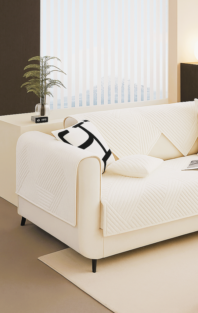 Funda De Sofa Ligera De Lujo Clasica Moda Holandesa Terciopelo Antideslizante (Enamorarse)