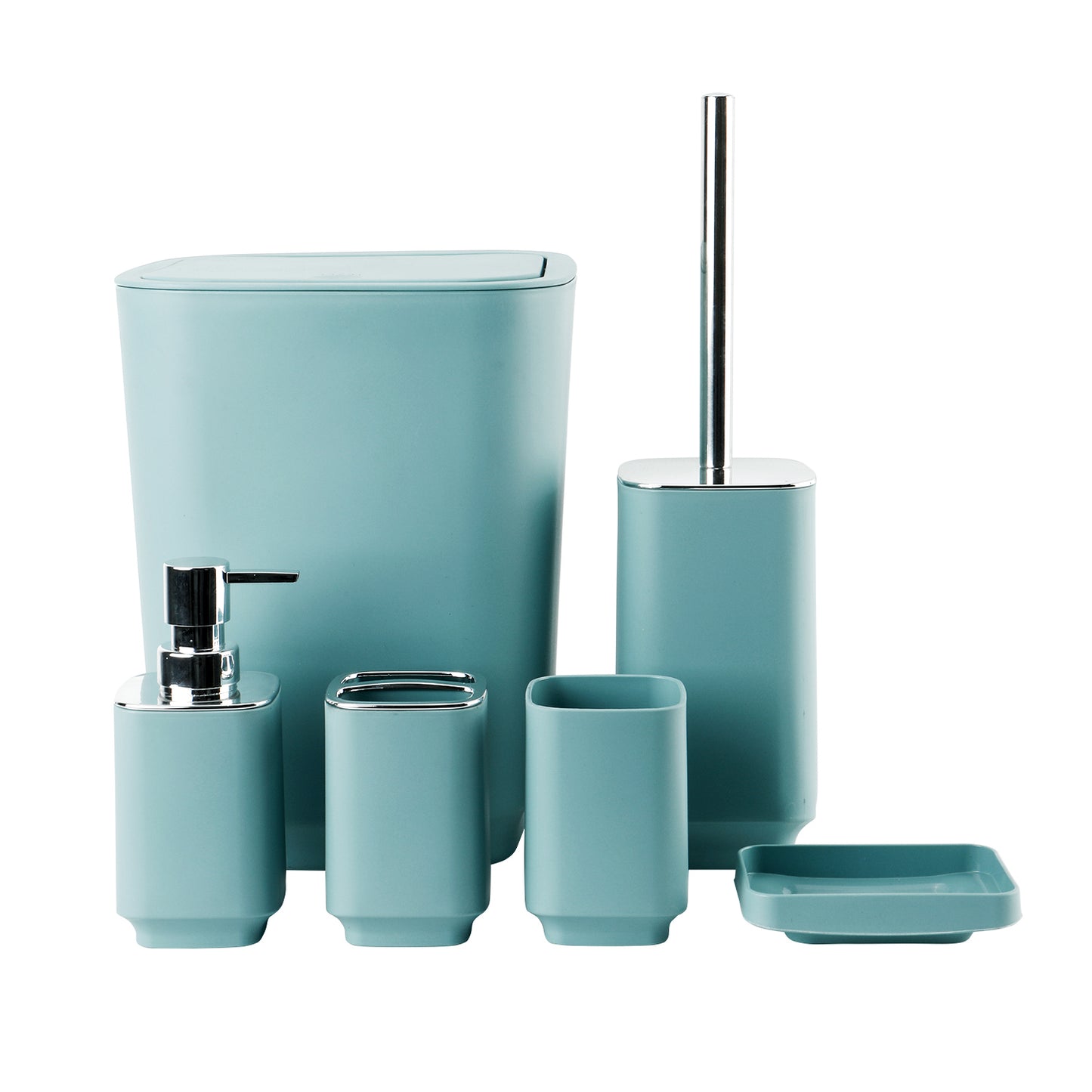 Set Juego De Baño 6 Piezas Enchapado Lavado Y Almacenamiento