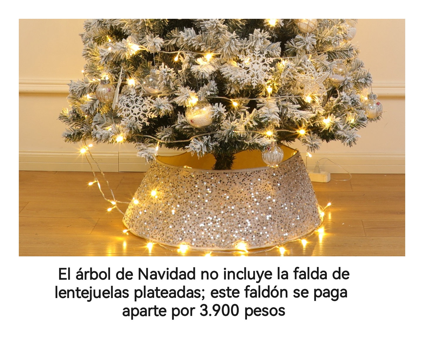 Árbol de Navidad Galaxia Nevada Flocked | Kit Decorado con Detalles Exclusivos · Edición de Lujo Top Configuración