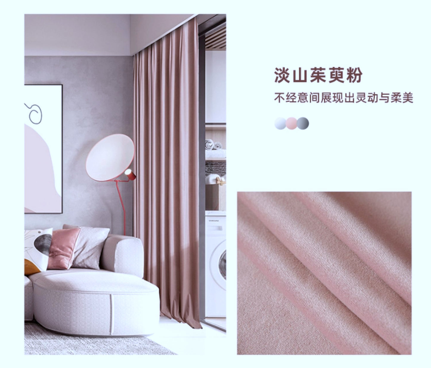 cortinas terciopelo de holandés estilo nórdico 1par