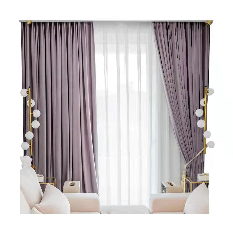cortinas terciopelo de holandés estilo nórdico 1par