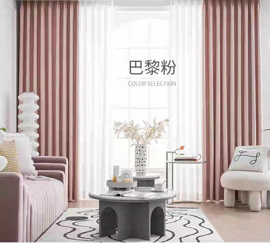 cortinas terciopelo de holandés estilo nórdico 1par