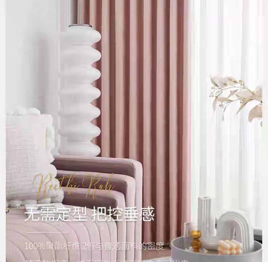 cortinas terciopelo de holandés estilo nórdico 1par